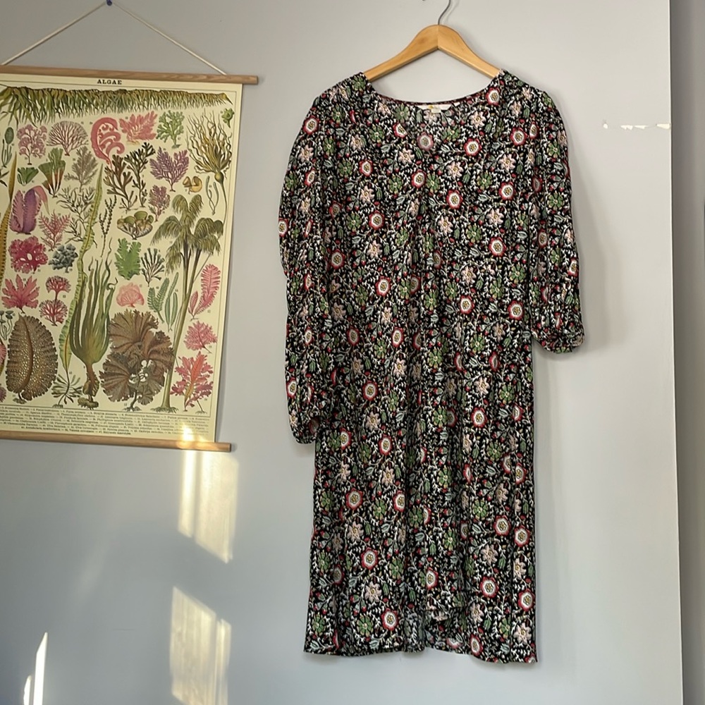 Boden long sleeve print dress